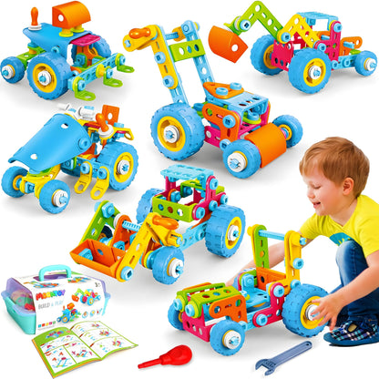 MOONTOY STEM Toys for 3 4 5 6 7 8+ Year Old Boy Girl Kids Christmas Birthday Gift, Toddler 3-5 Block Stem Kits Building Toys for Kids Ages 4-8 5-7 6-8 4-6 8-12 Erector Set Creative Activities 118pcs 🍁 All In One Marketplace Canada