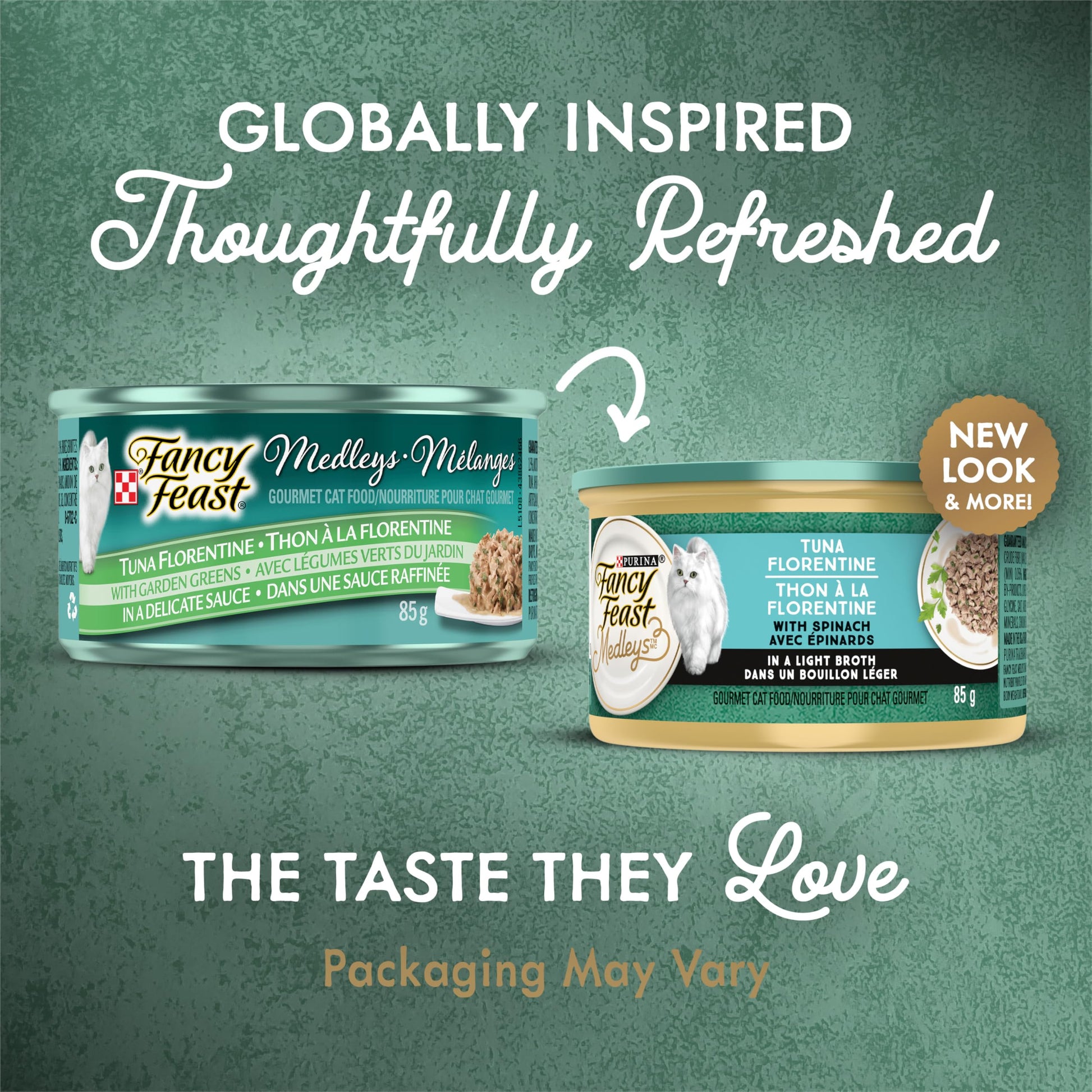 Fancy Feast Medleys Wet Cat Food, Tuna Florentine - 85 g Can (24 Pack) Fancy Feast