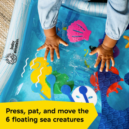 Baby Einstein Octopus Water Play Mat - Safety Fill Line, Tummy Time Activity & Sensory Toy for Babies Newborn & up, Blue Baby Einstein