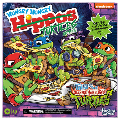 Hungry Hungry Hippos: Teenage Mutant Ninja Turtles Edition Game | Ages 4 and Up | 2 to 4 Players | Kids Board Games | Gifts for Preschoolers (Amazon Exclusive) Hasbro Gaming