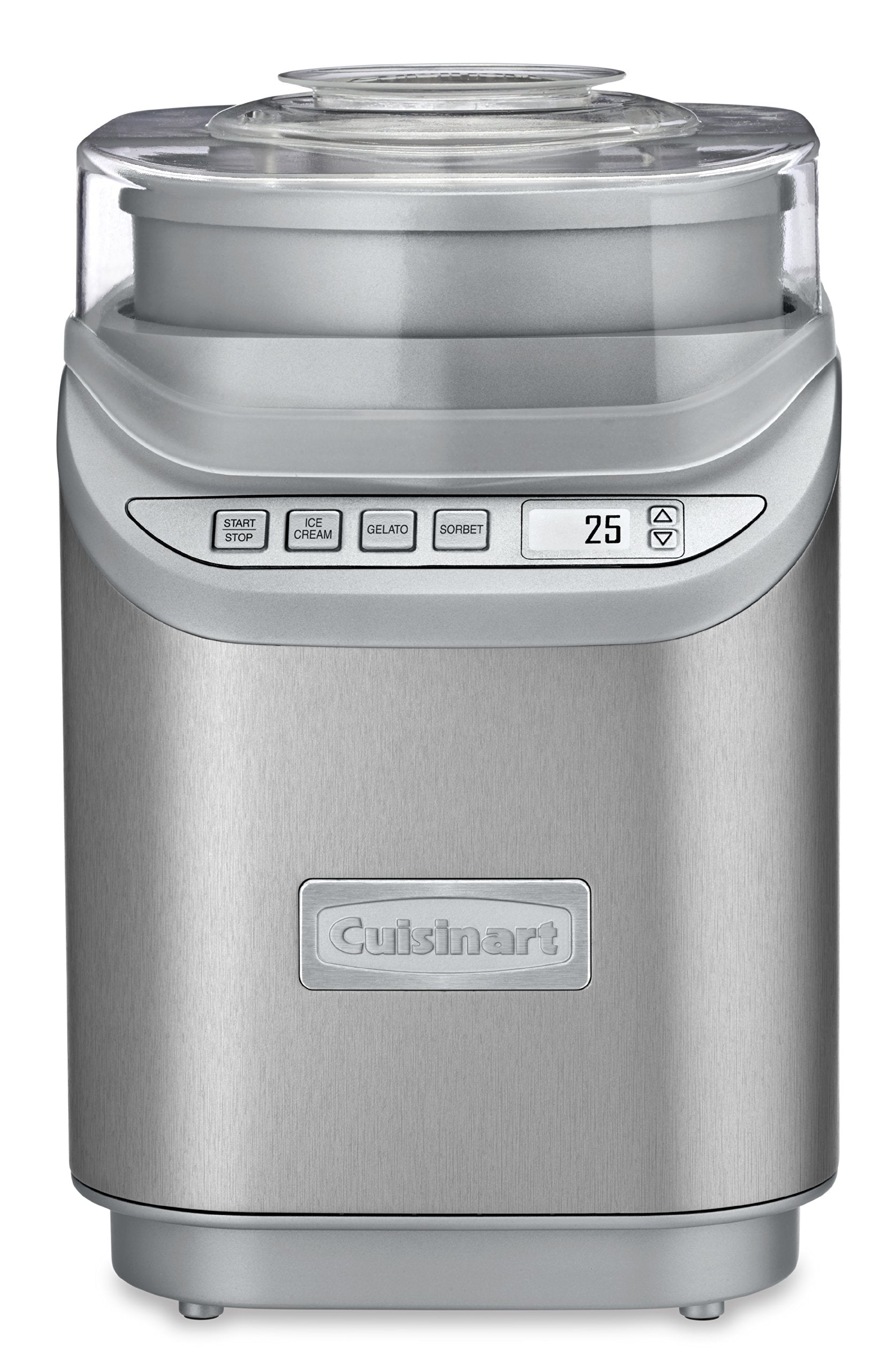 Cuisinart Ice Cream Maker Machine w/Countdown Timer, Stainless Steel, 2 qt Cuisinart