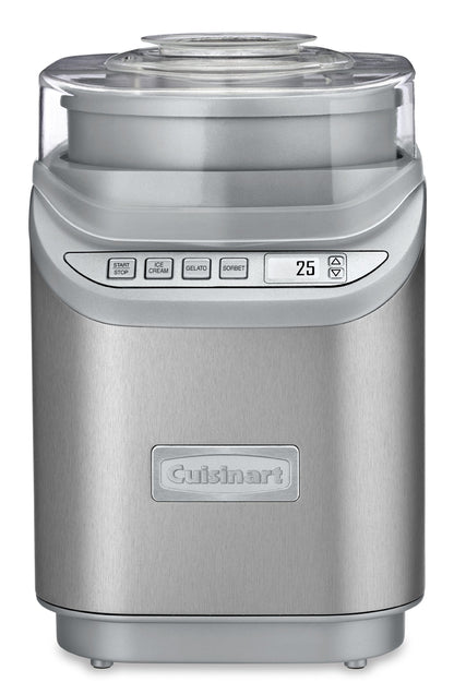 Cuisinart Ice Cream Maker Machine w/Countdown Timer, Stainless Steel, 2 qt Cuisinart