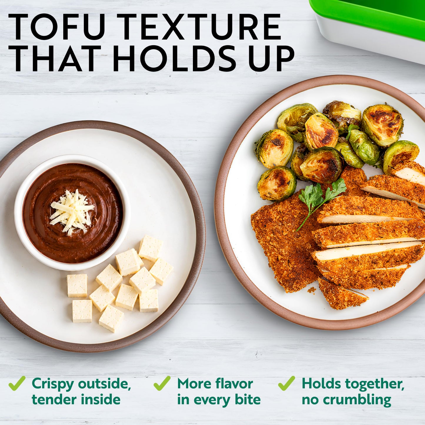 Tofuture Tofu Press | Patented Self-Contained | Vegan, Fits 8-16 oz Block Tofuture