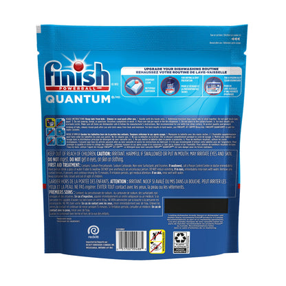 Finish Quantum Dishwasher Detergent Pods, 3-Chamber Formula, 90 Tabs