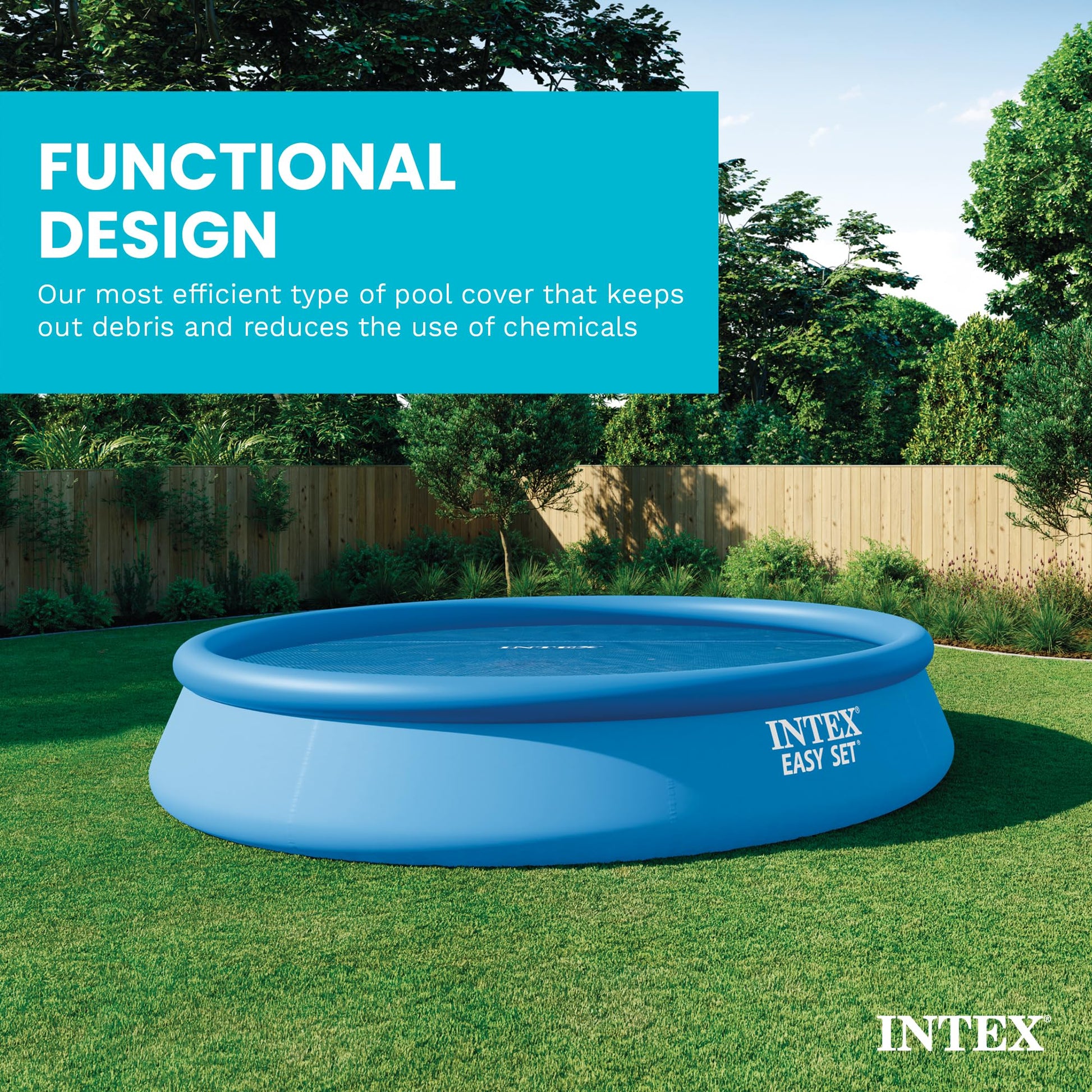 Intex 59954E Solar Cover for 15ft Diameter Easy Set and Frame Pools