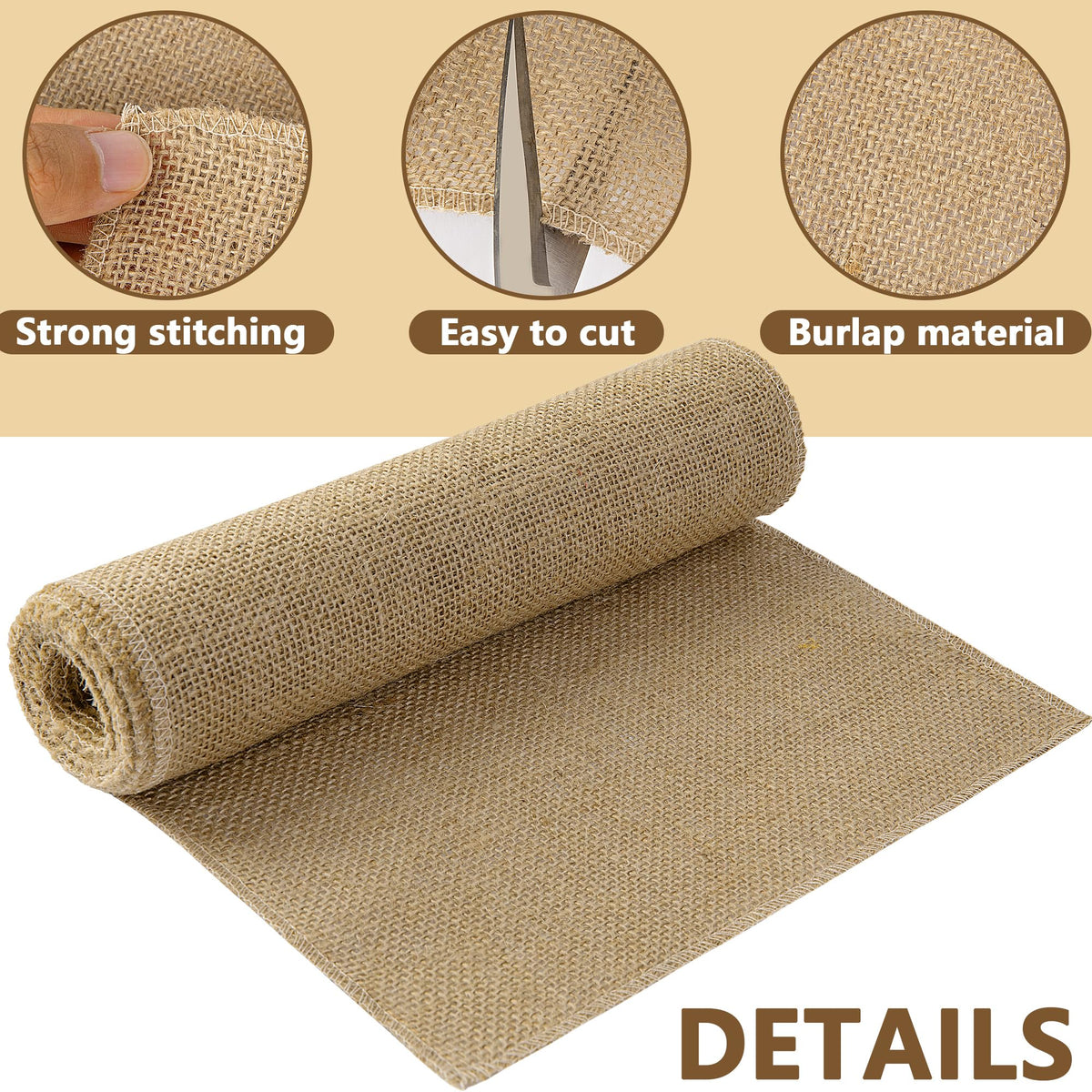 4 Roll 10''x10ft Natural Burlap Tree Wrap Rolls,Fabric Tree Trunk Protector 🍁 All In One Marketplace Canada