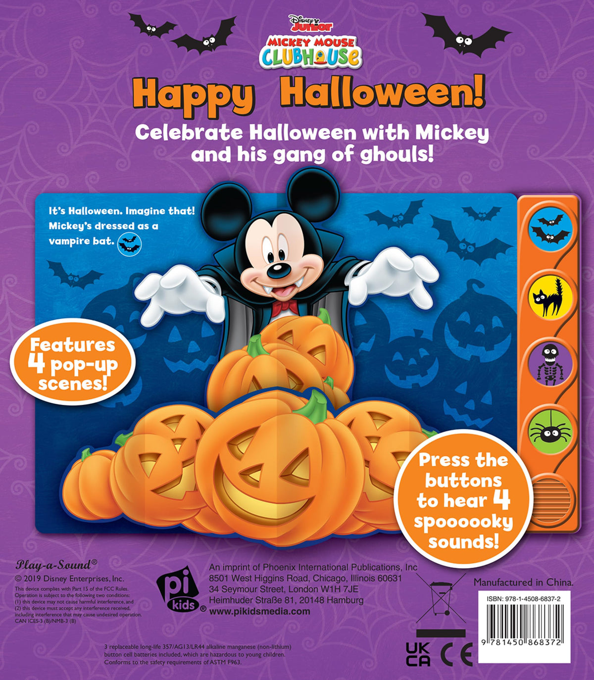 Disney Jr. La Maison de Mickey : Joyeux Halloween ! Livre sonore - PI Kids