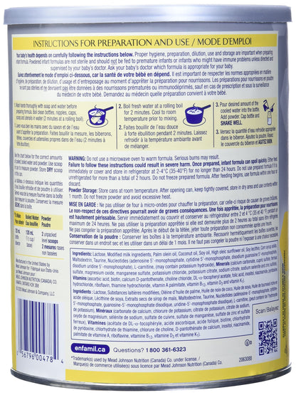 Enfamil Infant Formula Powder, 900g