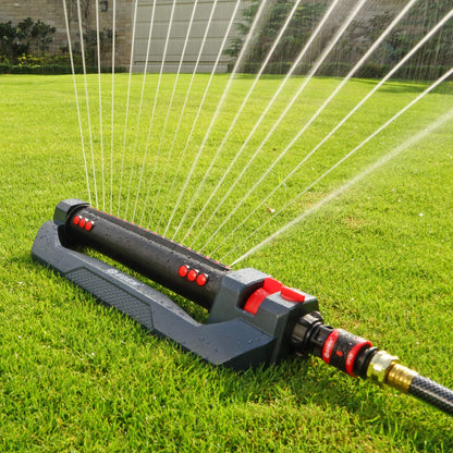 Eden 96212 Turbo Oscillating Sprinkler | Covers Up to 4,400 sq. ft., 18 Precision Nozzles, Adjustable Range, Flow Control, Triple Nozzle Width Switches, Turbo Drive Motor, Quick Connect Bundle Eden