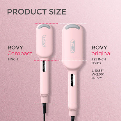 TYMO ROVY Hair Waver Curling Iron, 3-Barrel Ionic Hair Curler with 9 Heat Settings, Beach Waves Crimper for Women, Travel-Friendly, Anti-Scald, Fast Heating, Easy to Use, Pink, 1 inch - Available at All In One Marketplace Canada