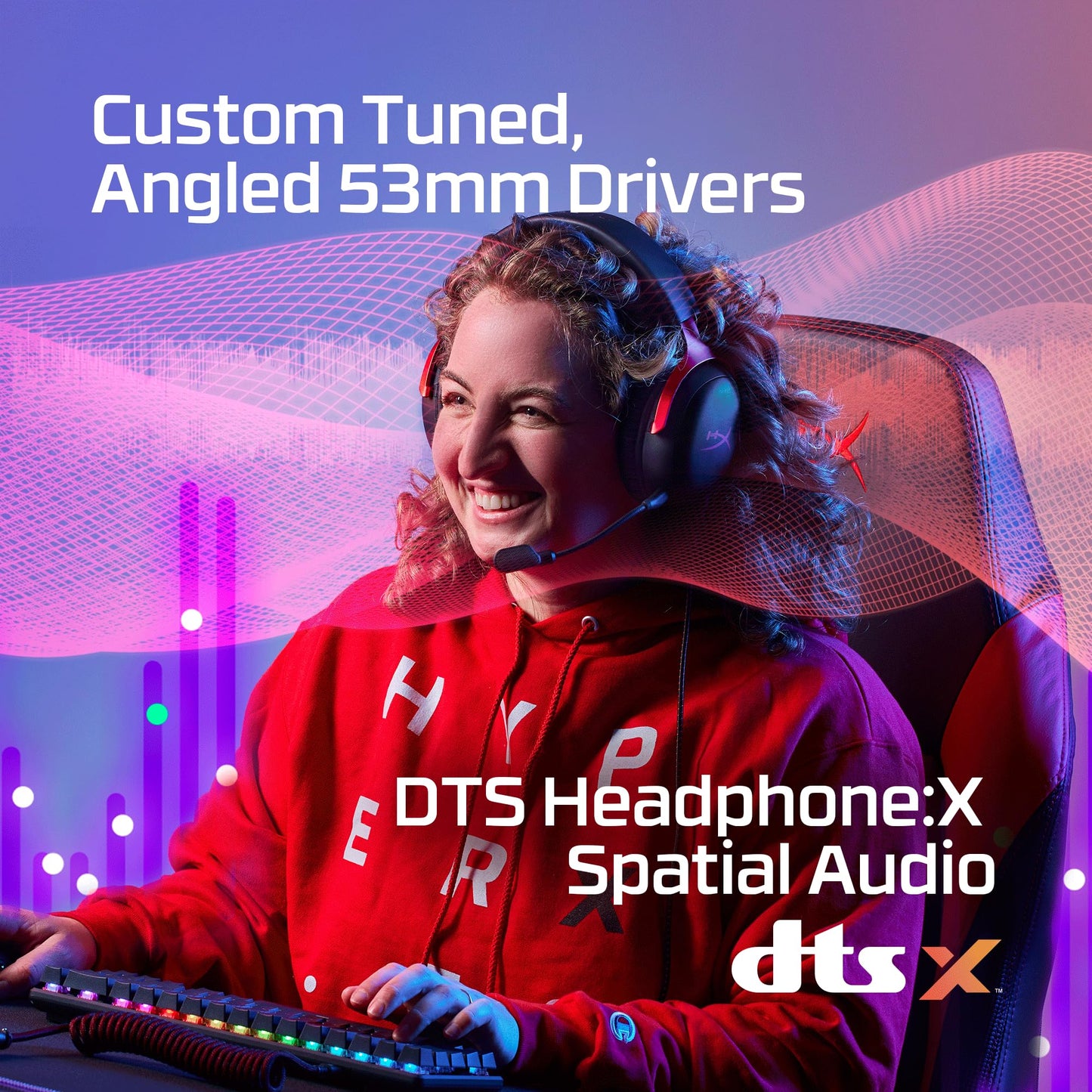 HyperX Cloud III – Casque gaming filaire, PC, PS5, Xbox Series X|S, transducteurs inclinés de 53 mm, DTS Spatial Audio, mousse à mémoire de forme, cadre durable, micro ultra-clair de 10 mm, USB-C, USB-A, 3,5 mm – Noir/Rouge