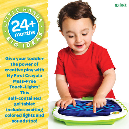 Crayola Toddler Touch Lights, Musical Sensory Toys for Toddlers, Learning Gifts, Light Up Drawing Pad, Mess Free Painting, Travel Activity, 2+ - Available at All In One Marketplace Canada