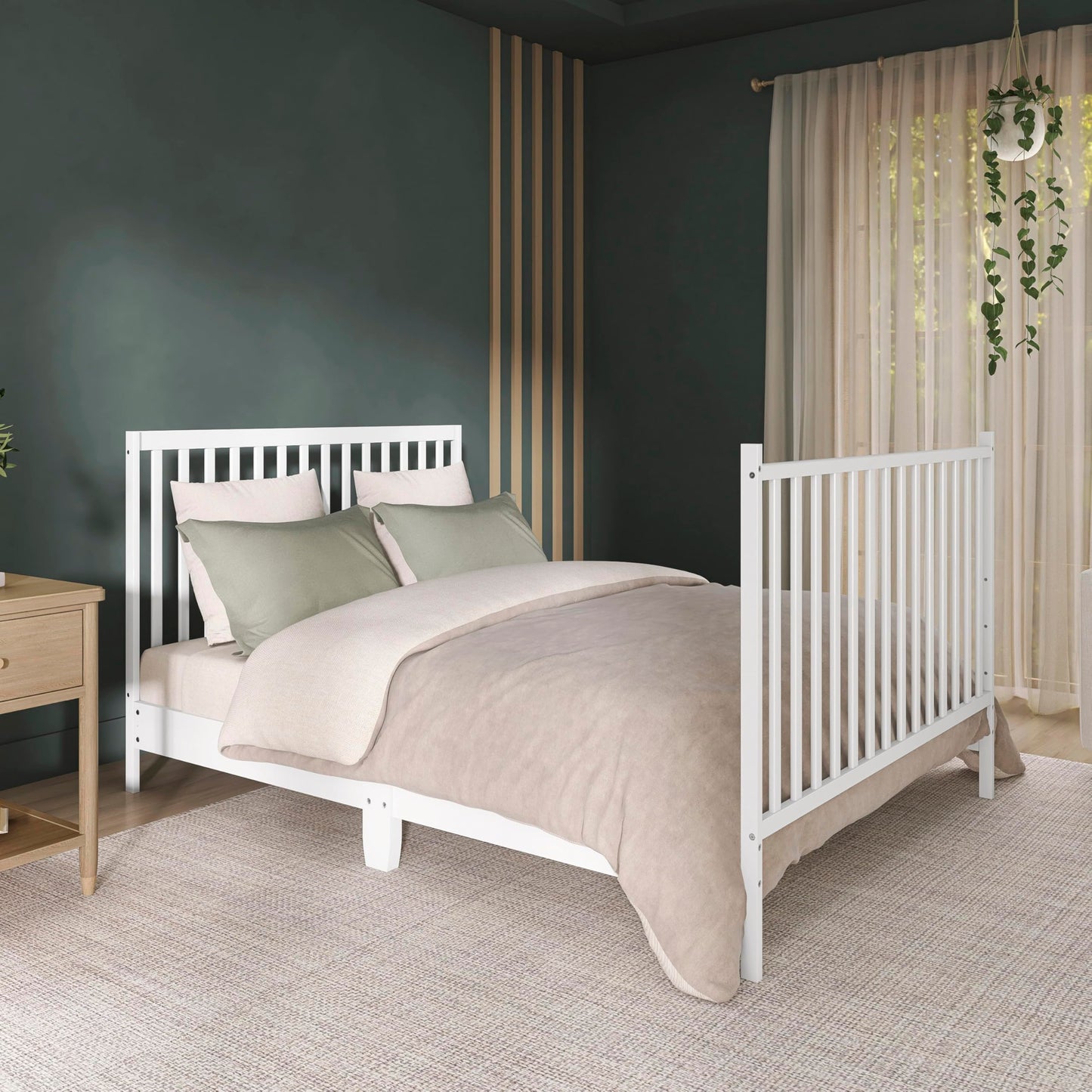 Dream On Me Synergy 5-in-1 Convertible Crib in White, Greenguard Gold Certified, BSA Certified, 3 Mattress Height Settings, Classic Nursery Furniture 🍁 All In One Marketplace Canada