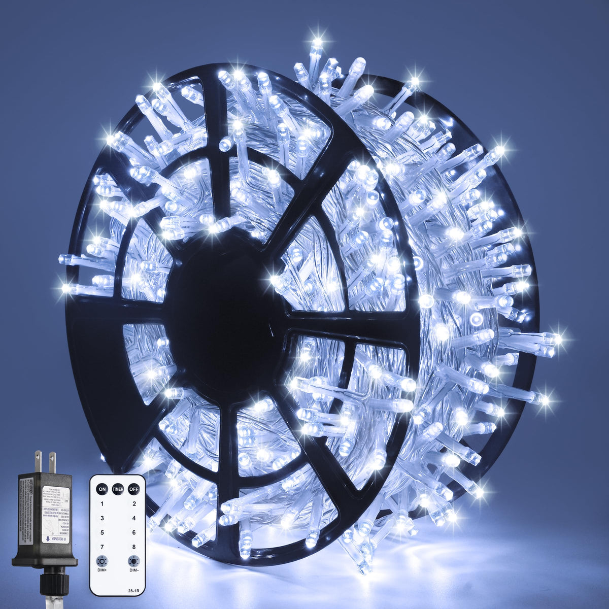 JMEXSUSS 168FT 600 LED White Christmas Lights Outdoor Waterproof with Remote Indoor Christmas String Lights Cool White Christmas Tree Lights Plug in for Room Wedding Holiday Christmas Decorations 🍁 All In One Marketplace Canada