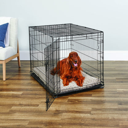 MidWest Homes for Pets 42-Inch New World Crate for Large Breeds, 71-90 lbs, Single Door Folding Dog Crate, Leak-Proof Tray & Secure Latch, Portable, Durable & Easy to Assemble 🍁 All In One Marketplace Canada