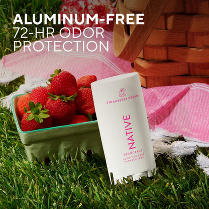 Native Aluminum-Free Deodorant, 72-Hour Protection, Strawberry Charm, 75 g