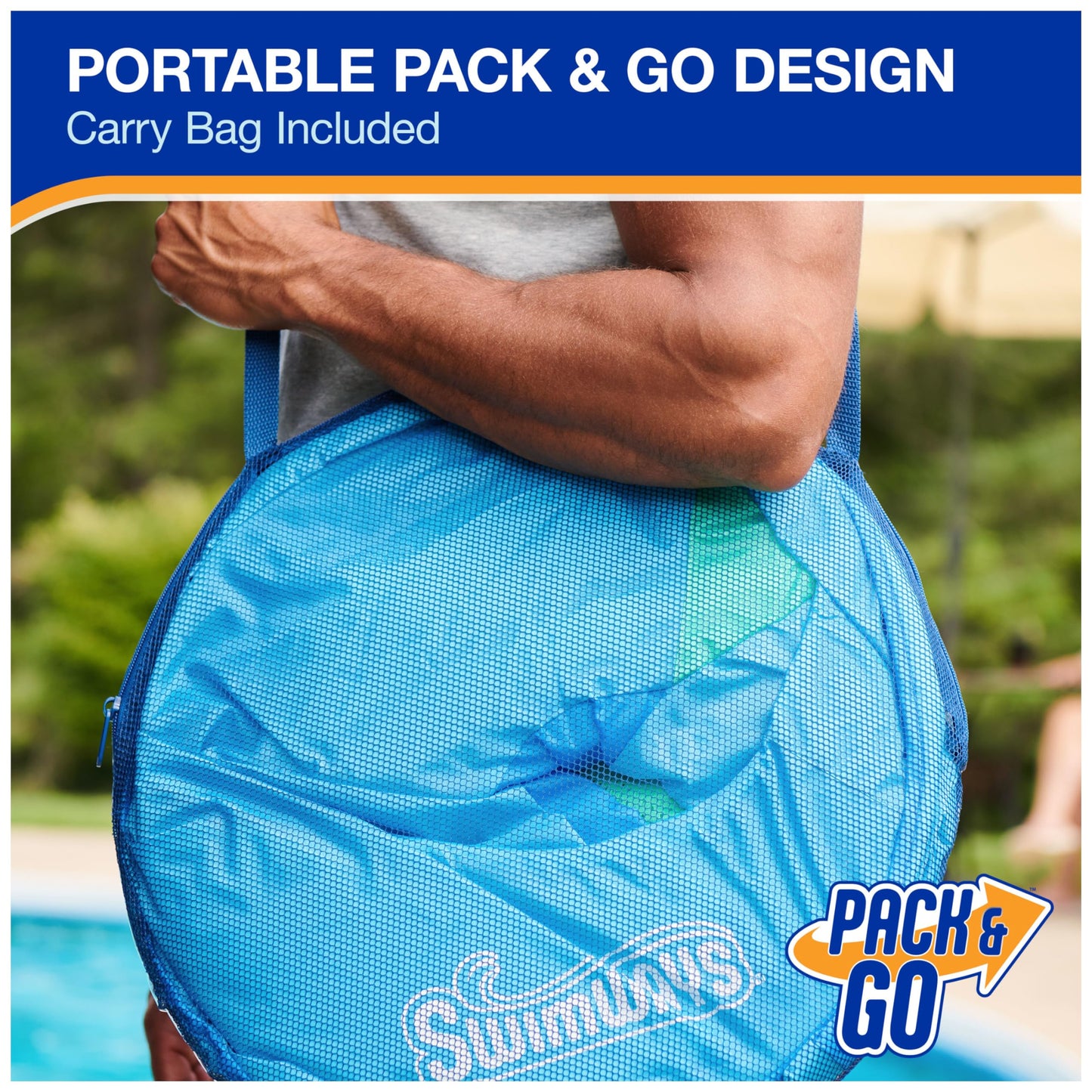SwimWays Spring Float Premium XL Recliner Chair, Inflatable Pool Floats Adult with Fast Inflation, 25% Larger Than Recliner, Supports Up to 300 lbs