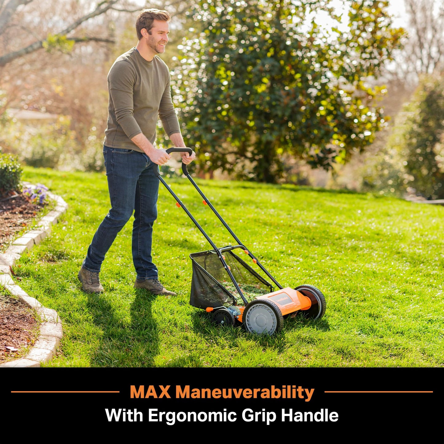 LawnMaster LMRM1801 Push Reel Lawn Mower 18-Inch 5-Blade 🍁 All In One Marketplace Canada