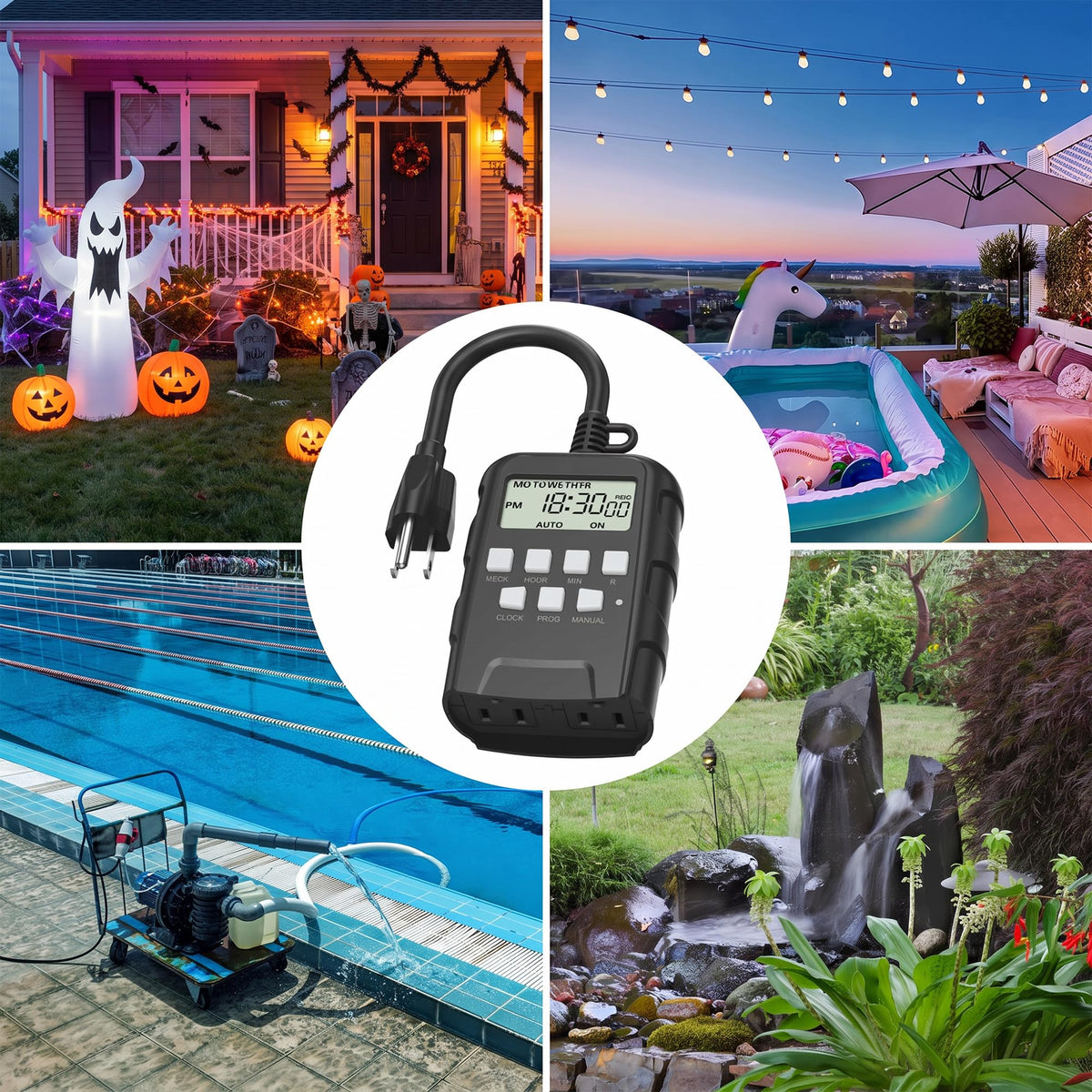 BN-LINK 7 Day Outdoor Heavy Duty Digital Programmable Timer Dual Outlet 🍁 All In One Marketplace Canada