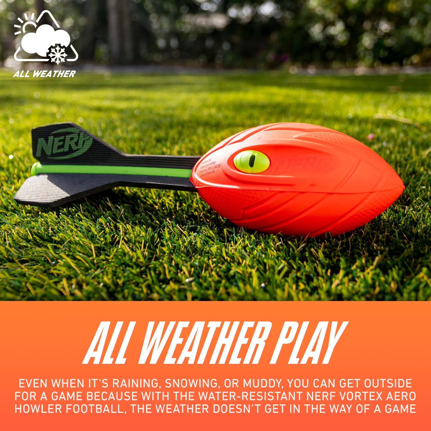 Nerf Vortex Aero Howler Foam Ball – Classic Long-Distance Football - Flight-Optimizing Tail - Hand Grip – Indoor and Outdoor Fun 🍁 All In One Marketplace Canada