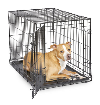 MidWest Homes for Pets 36-Inch New World Crate for Medium-Large Breeds, 41-70 lbs, Single Door Folding Dog Crate, Leak-Proof Tray & Secure Latch, Portable, Durable & Easy to Assemble 🍁 All In One Marketplace Canada