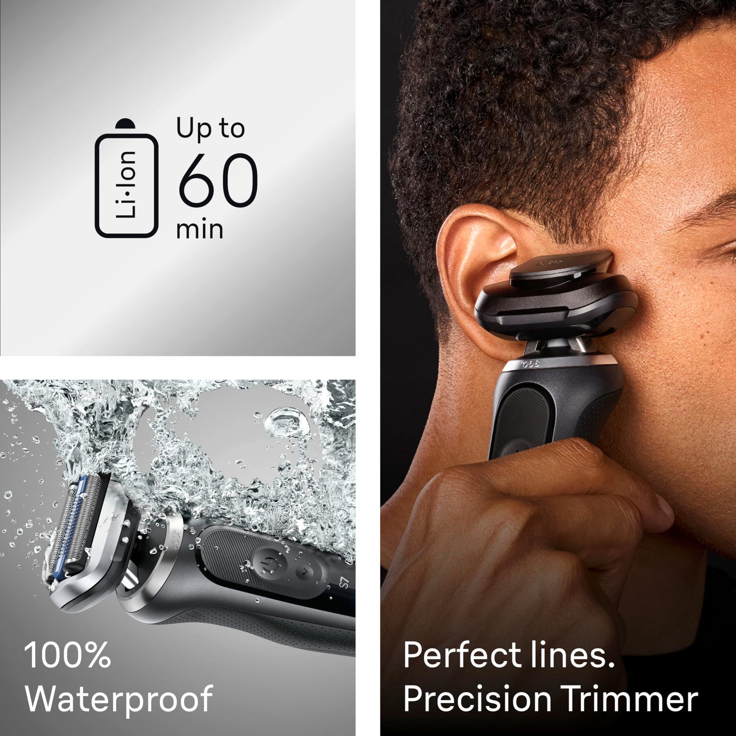 Braun Foil Shaver, Shavers for Men, Electric razor, Series 7, Wet & Dry with Turbo Mode, 7120s - Available at All In One Marketplace Canada