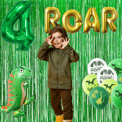 Green Tinsel Curtain Party Backdrop Decor - GREATRIL Foil Fringe Streamer for Grinches Christmas/Mincrafts/Dinosaur/Wild Baby/Jungle/Birthday/Hawaiian/Soccer/Football/Bachelor Themed - 2 PCS 🍁 All In One Marketplace Canada