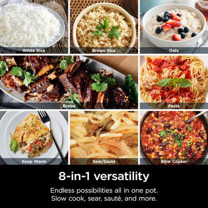 Ninja Foodi Everyday PossibleCooker Pro 6.5‑Qt Slow Cooker, Multi‑Cooker with Rice, Pasta, Oats & Sear/Sauté, Replaces 10 Appliances, MC1101C (Canadian Version)