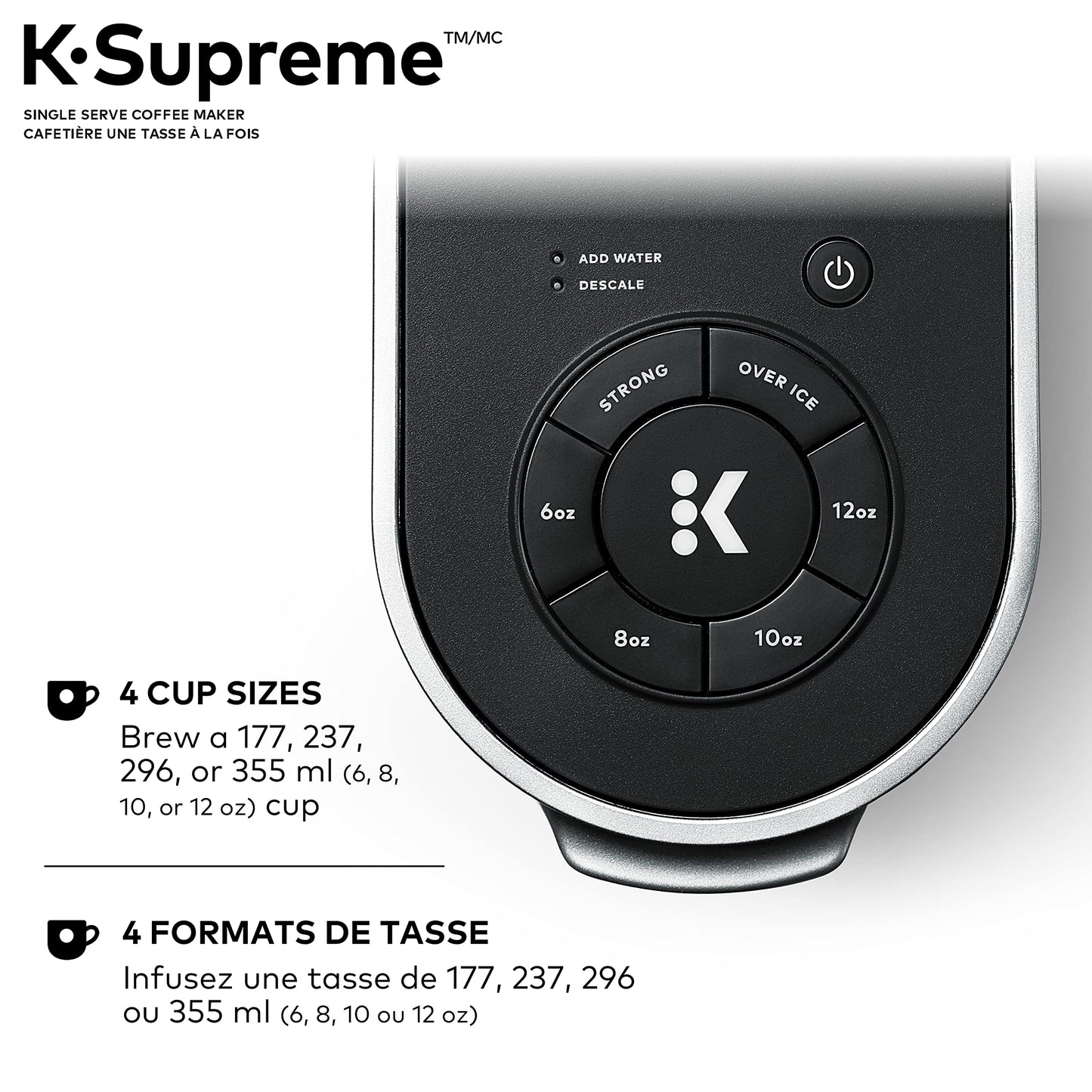Keurig K-Supreme Single Serve K-Cup Pod Coffee Maker in Black with MultiStream Technology