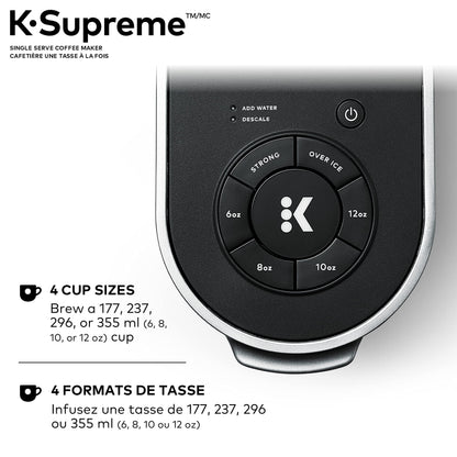 Keurig K-Supreme Single Serve K-Cup Pod Coffee Maker in Black with MultiStream Technology