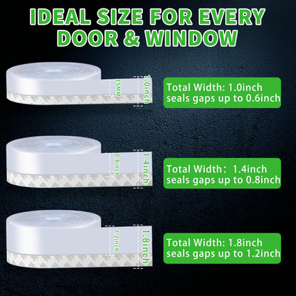 Door Weather Stripping Door Seal, 1.4in Silicone Seal Strip 🍁 All In One Marketplace Canada