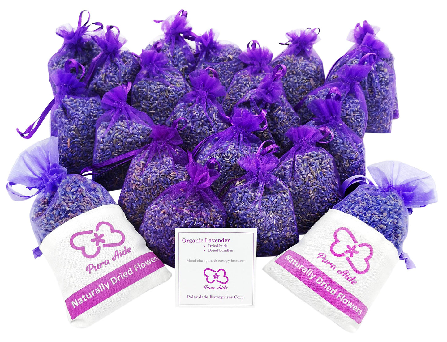 Pura Aide Lavender Sachets Pre-Filled for Refreshing Drawers Closets Dressers Shoe Boxes Wedding Toss Home Fragrance Fresh Scents (Pack of 22) - Available at All In One Marketplace Canada