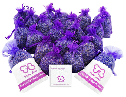 Pura Aide Lavender Sachets Pre-Filled for Refreshing Drawers Closets Dressers Shoe Boxes Wedding Toss Home Fragrance Fresh Scents (Pack of 22) - Available at All In One Marketplace Canada