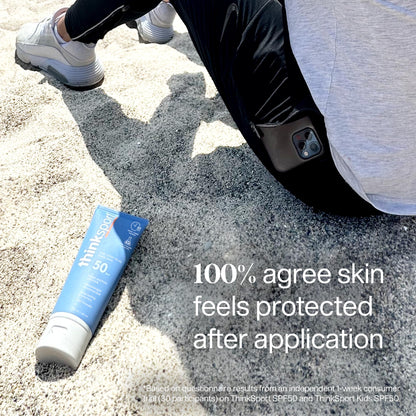 Thinksport SPF 50+ Mineral Sunscreen Lotion, 3oz , White THINK
