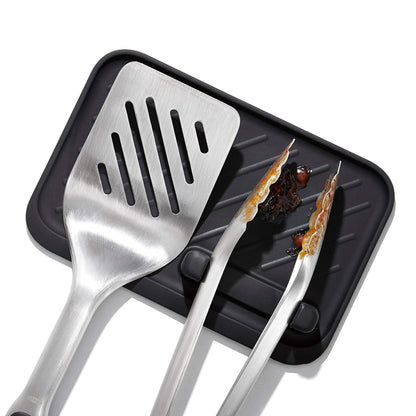 OXO Good Grips Grilling Tools, Tongs and Turner Set, Black OXO