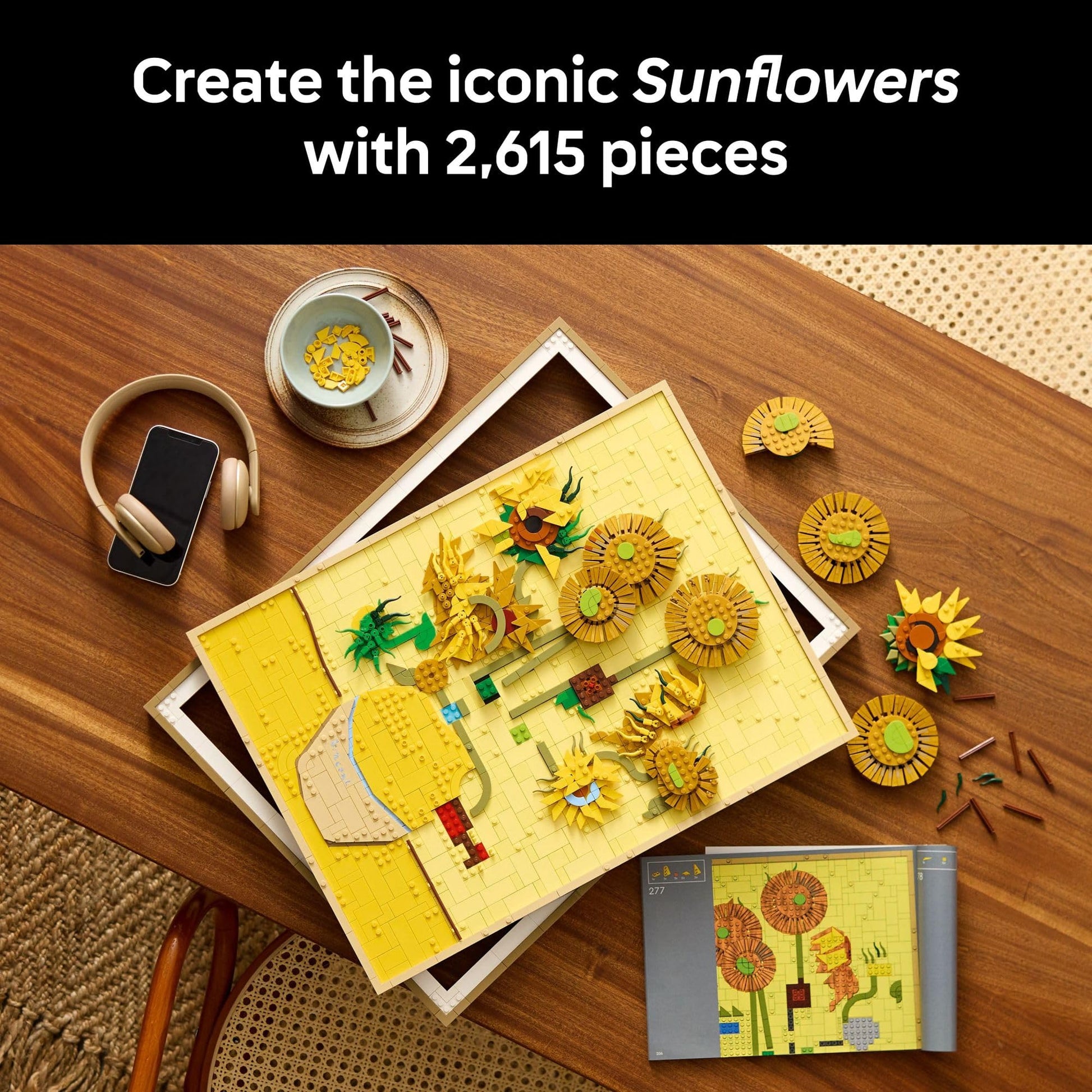 LEGO Art Vincent Van Gogh – Sunflowers Building Set for Adults - Home Decor Idea - Brick Built Painting - Gift for Birthdays - 31215 LEGO