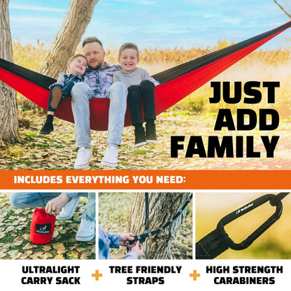 MalloMe Camping Hammock with Straps - Portable Outdoor Hammock for Adults, Kids - Single Hamac - 1 Person Hammocks - Tree Hamac Swing with Accessories - Hamock Tent for Travel - Hammocks for Outside