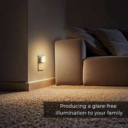 Night Lights Plug into Wall 2 Pack, L LOHAS LED Night Light with Dusk to Dawn Sensor, 3000K Soft White Nightlight, Non-Dim