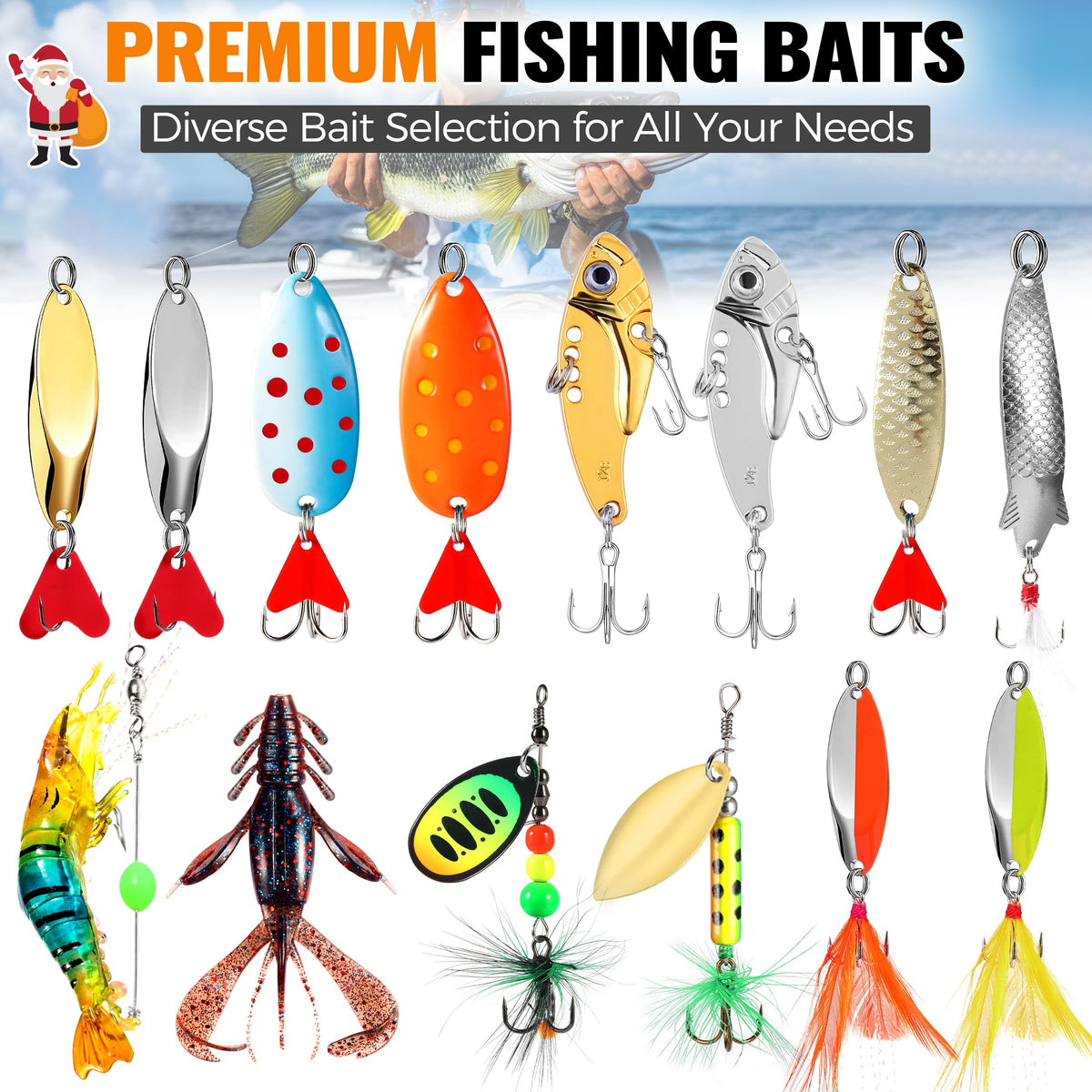 PLUSINNO 24 Days Fishing Advent Calendar 2026, Fishing Lures Gift for Men 🍁 All In One Marketplace Canada