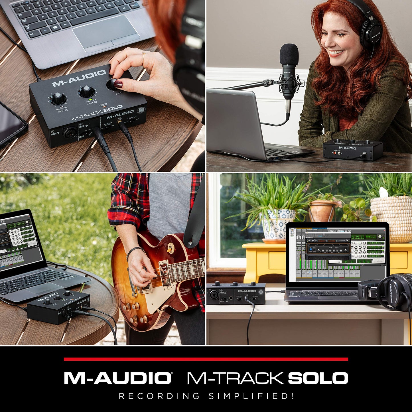 M-AUDIO M-Track Solo USB Audio Interface for Recording, Streaming and Podcasting with XLR, Line and DI Inputs, Plus a Software Suite Included 🍁 All In One Marketplace Canada