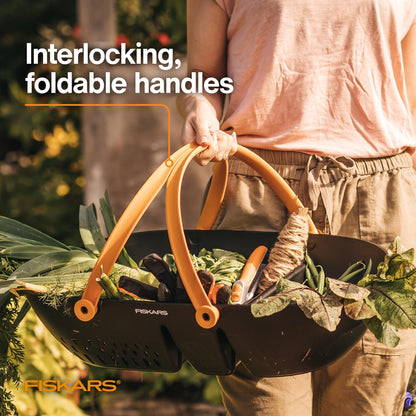 Fiskars Harvest Basket, Container for Gardening and Harvesting, Garden Tool with Ergonomic Handles and Collander Fiskars