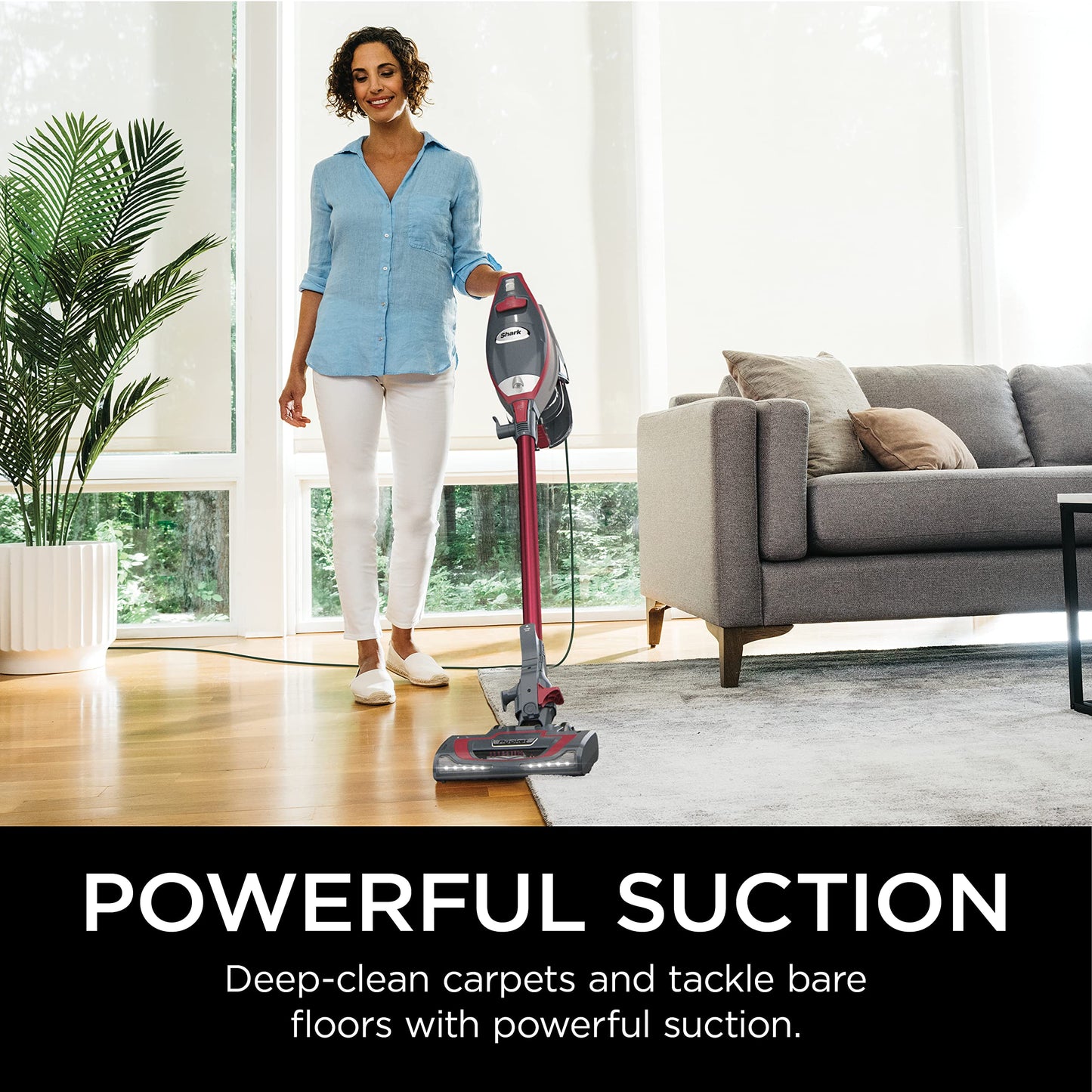 Shark HV370C Rocket Pro Corded Stick Vacuum, Removable Hand Vacuum, Advanced Swivel Steering, XL Cup, Crevice Tool, Upholstery Tool & Anti-Allergen Dust Brush, Comet Red (Canadian Version) 🍁 All In One Marketplace Canada