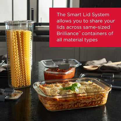 Rubbermaid Brilliance Glass 8-Piece Food Storage Container Set
