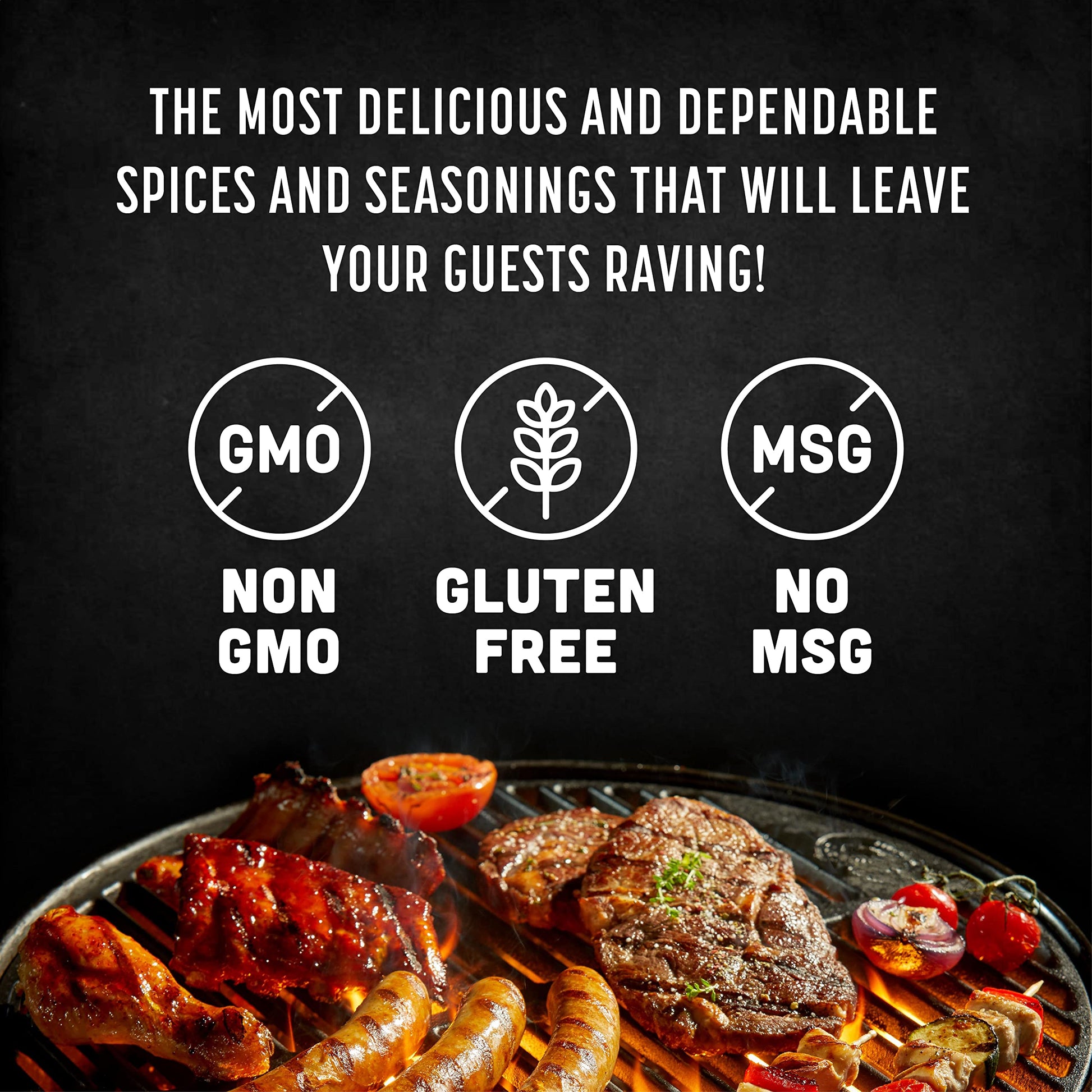 Spice Rack Co. BBQ Rubs & Seasonings Collection - 5-Pack Smoker & Grill Spice Set