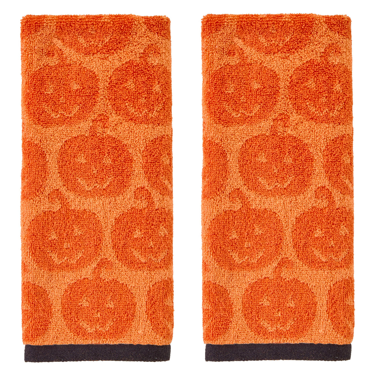 SKL Home Halloween Jack O Lantern Hand Towel 2 pc Set for Bath/Kitchen/Bar & Gift
