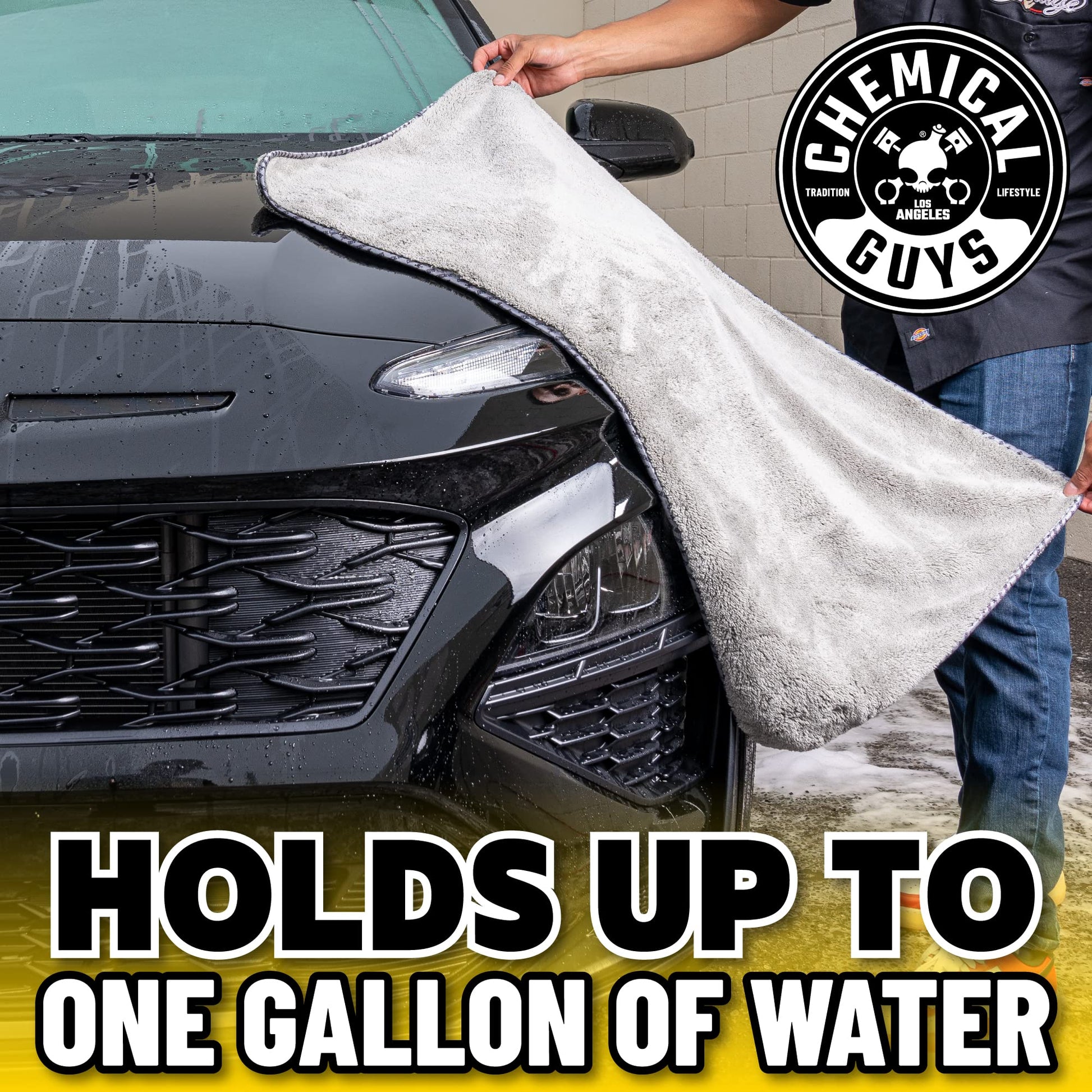 Chemical Guys Woolly Mammoth Microfiber Towel (36" x 25") Cars, Trucks, SUVs, RVs, Home, Pets, Messes, Grey Chemical Guys