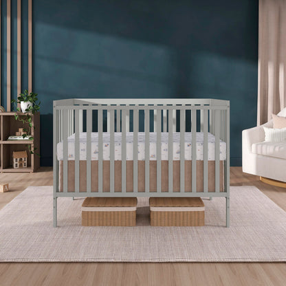 Dream On Me Synergy 5-in-1 Convertible Crib in Cool Grey, Greenguard Gold Certified, BSA Certified, 3 Mattress Height Settings, Classic Nursery Furniture 🍁 All In One Marketplace Canada