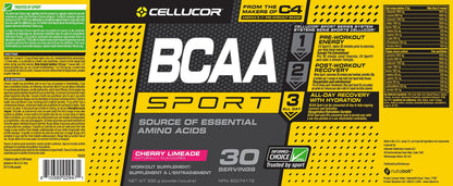 Cellucor BCAA Sport Recovery Powder – Cherry Limeade Flavor, 30 Servings