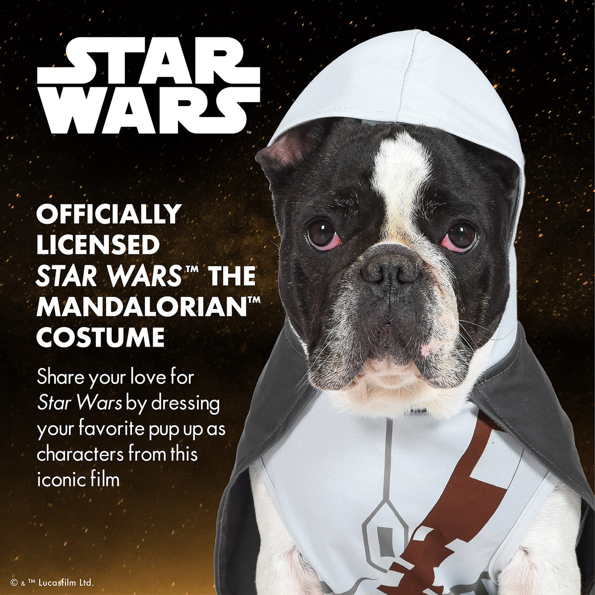 Costume pour chien The Mandalorian Star Wars pour animaux de compagnie, taille moyenne