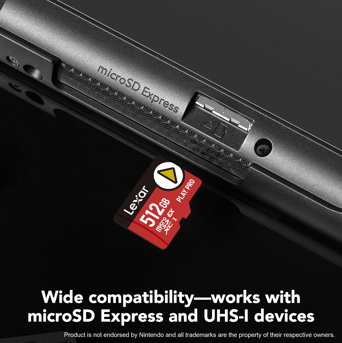 Lexar 512GB Play PRO Micro SD Express Card, 900MB/s Read, 4K, V30, UHS-I